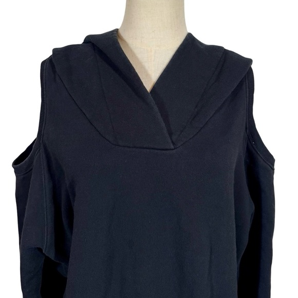 FAITH CONNEXION Hooded Cut Out Sweatshirt Dress Sailor Hooded Sweater in Black - Picture 7 of 12